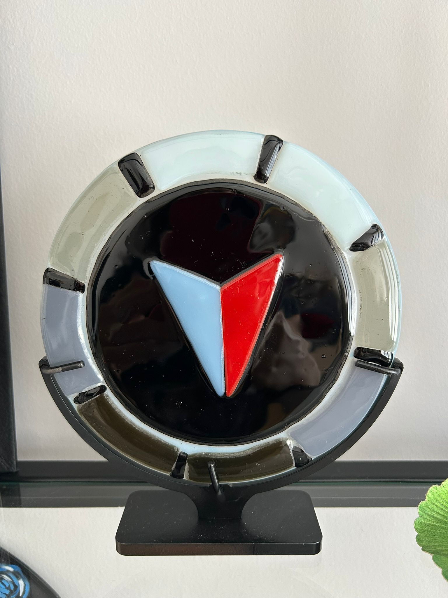 Fused glass logo commission piece